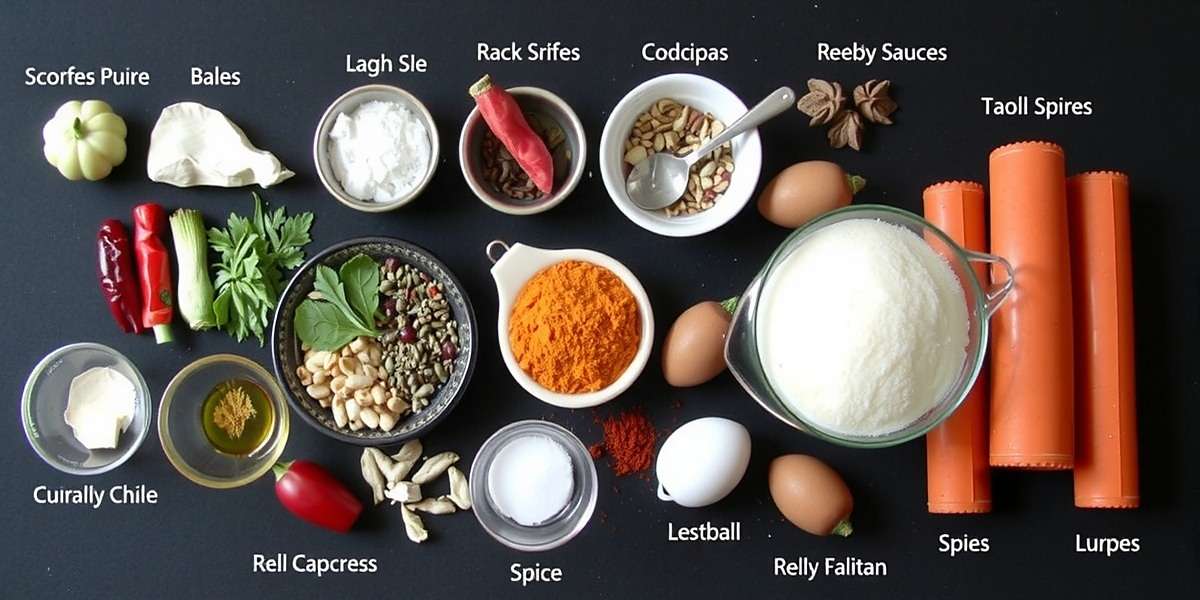 Chaat Charm Regional Ingredients Chaat Charm ingredient collection showing various Indian spices and regional ingredients