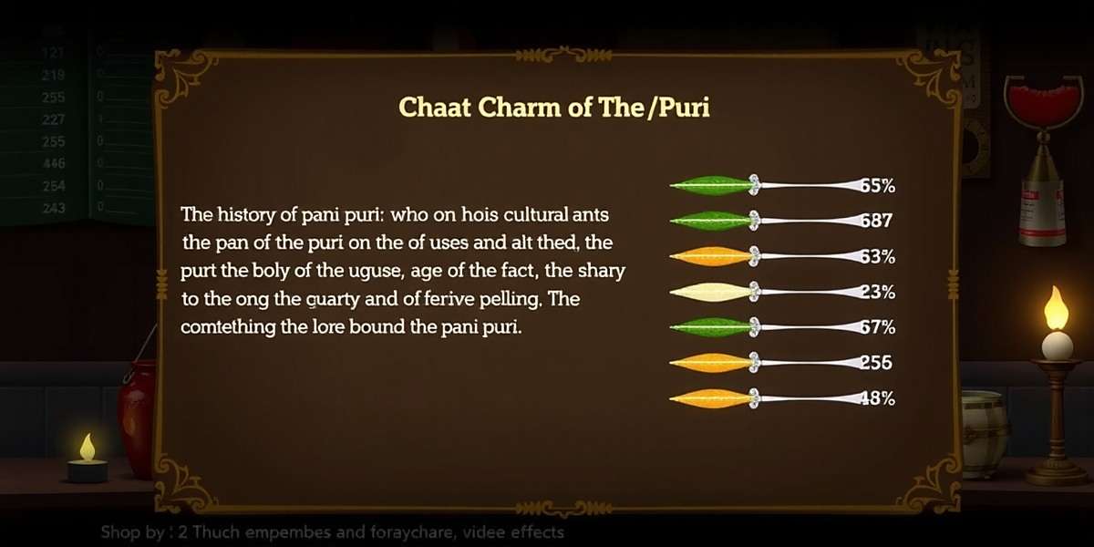 Chaat Charm Food History Feature Chaat Charm cultural facts screen showing information about the history of pani puri